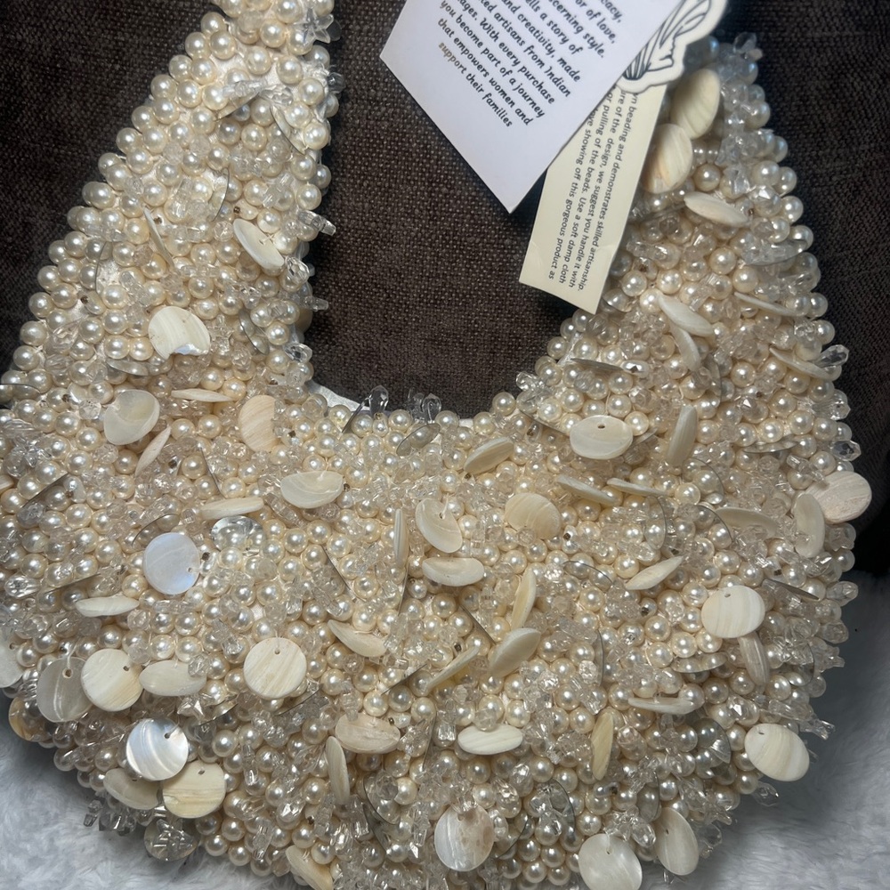 Beaded Pearl & Shell Bag